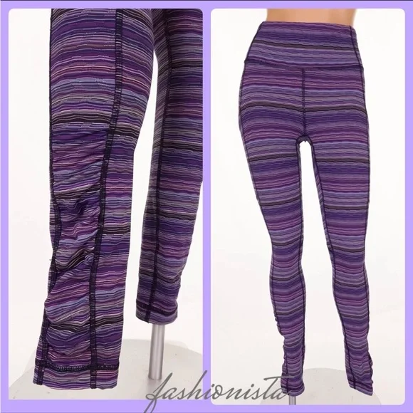 LULULEMON Speed Tight IV Space Dye Twist Ultra Violet Multi Black sz.6 - Picture 4 of 7